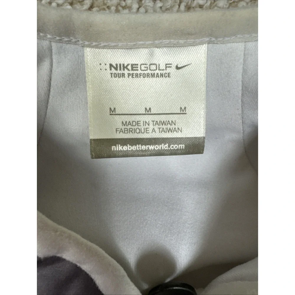 Nike Golf Tour Performance Full Zip Vest Light Weight Gray White Womens M 483713